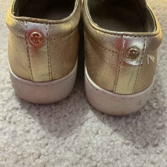 Michael Kors Gold Slip-On Loafers - Picture 7 of 10